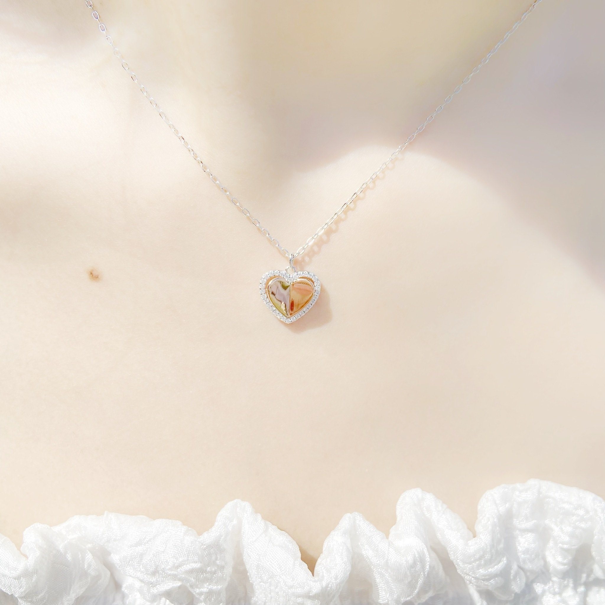 | 925 Silver・White Gold・Rose Gold | Love You Necklace | NE0493 |