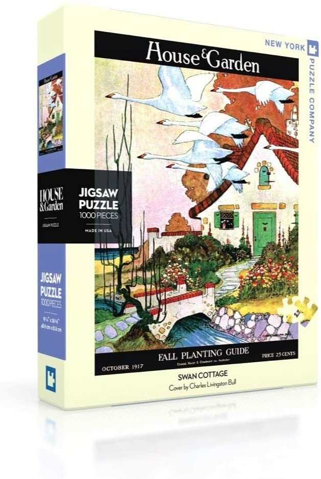 【NEW YORK PUZZLE COMPANY】房子和花園 天鵝小屋 1000片拼圖