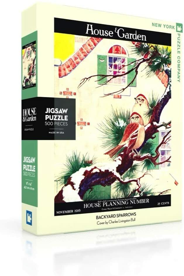 【NEW YORK PUZZLE COMPANY】房子和花園 後院麻雀 500片拼圖