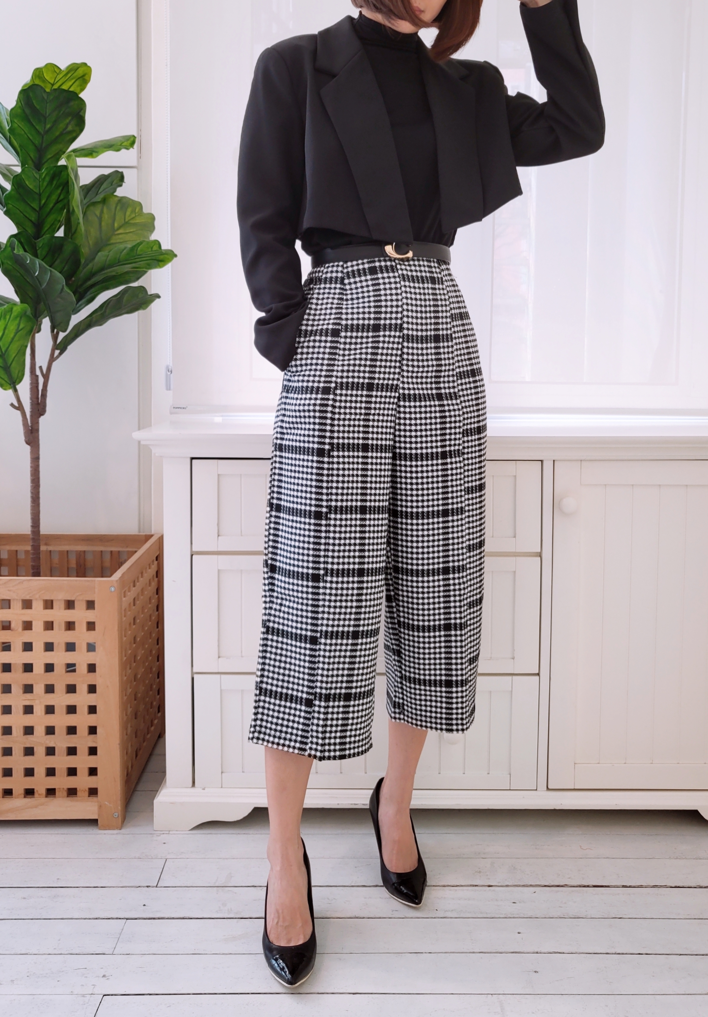 CHECKED CULOTTES (WITHOUT BELT)