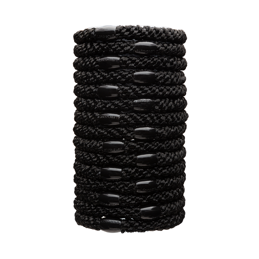 L. ERICKSON 彈力髮圈桶15入-粗版〈經典黑〉