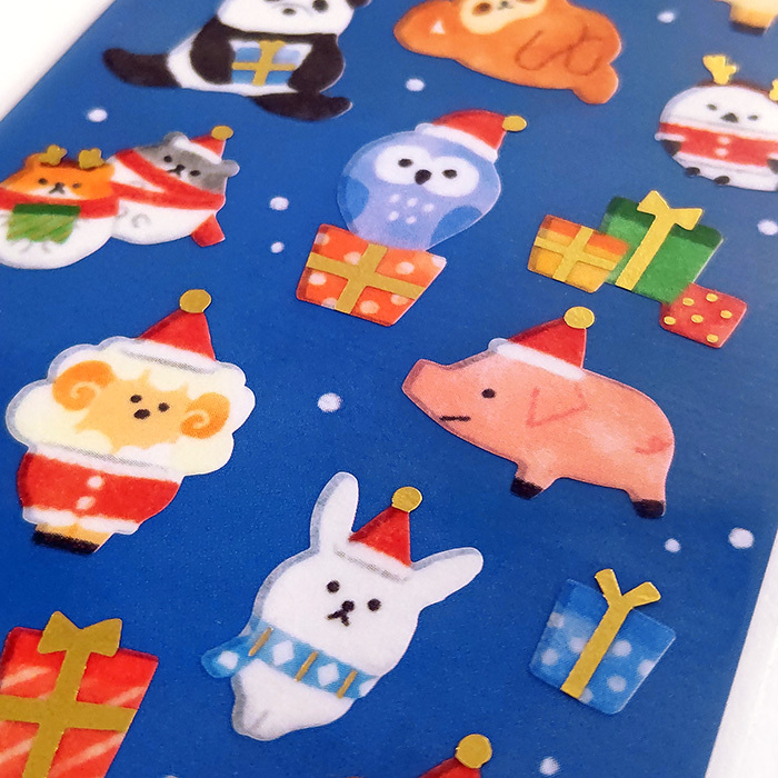 Mind Wave Christmas Sticker－Animal Santa