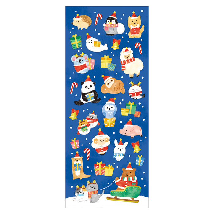 Mind Wave Christmas Sticker－Animal Santa
