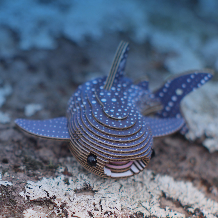 EUGY Whale 3D Cardboard Puzzle