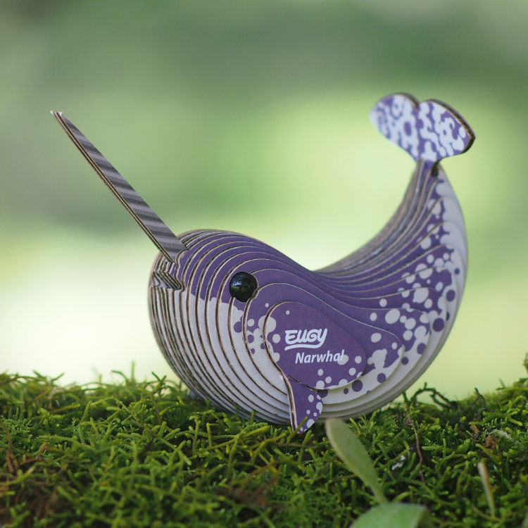 EUGY Narwhal 3D Cardboard Puzzle 