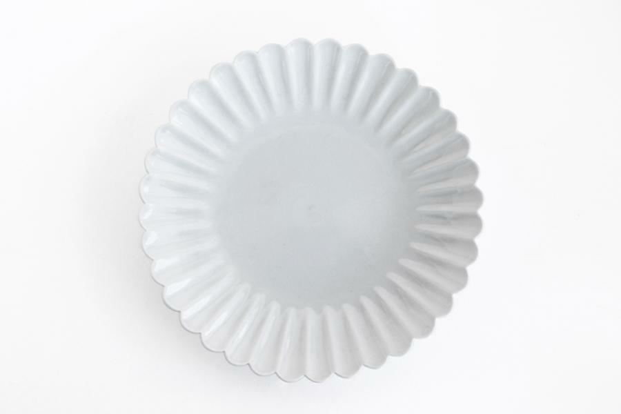 水野克俊-T&S-白磁輪花6吋皿