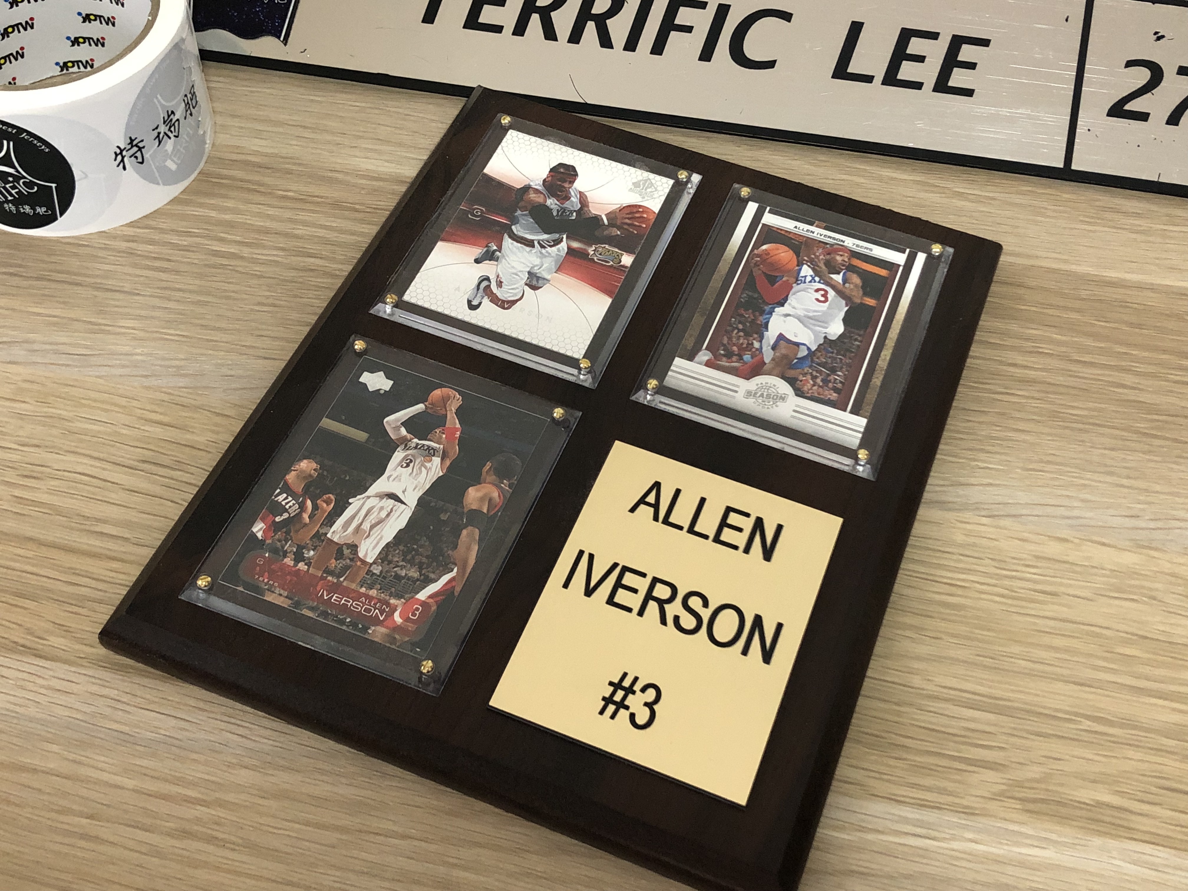 NBA匾額 Bryant / Jordan / Duncan / Nowitzki / James 球卡匾額 木頭質感 官方授權 全新