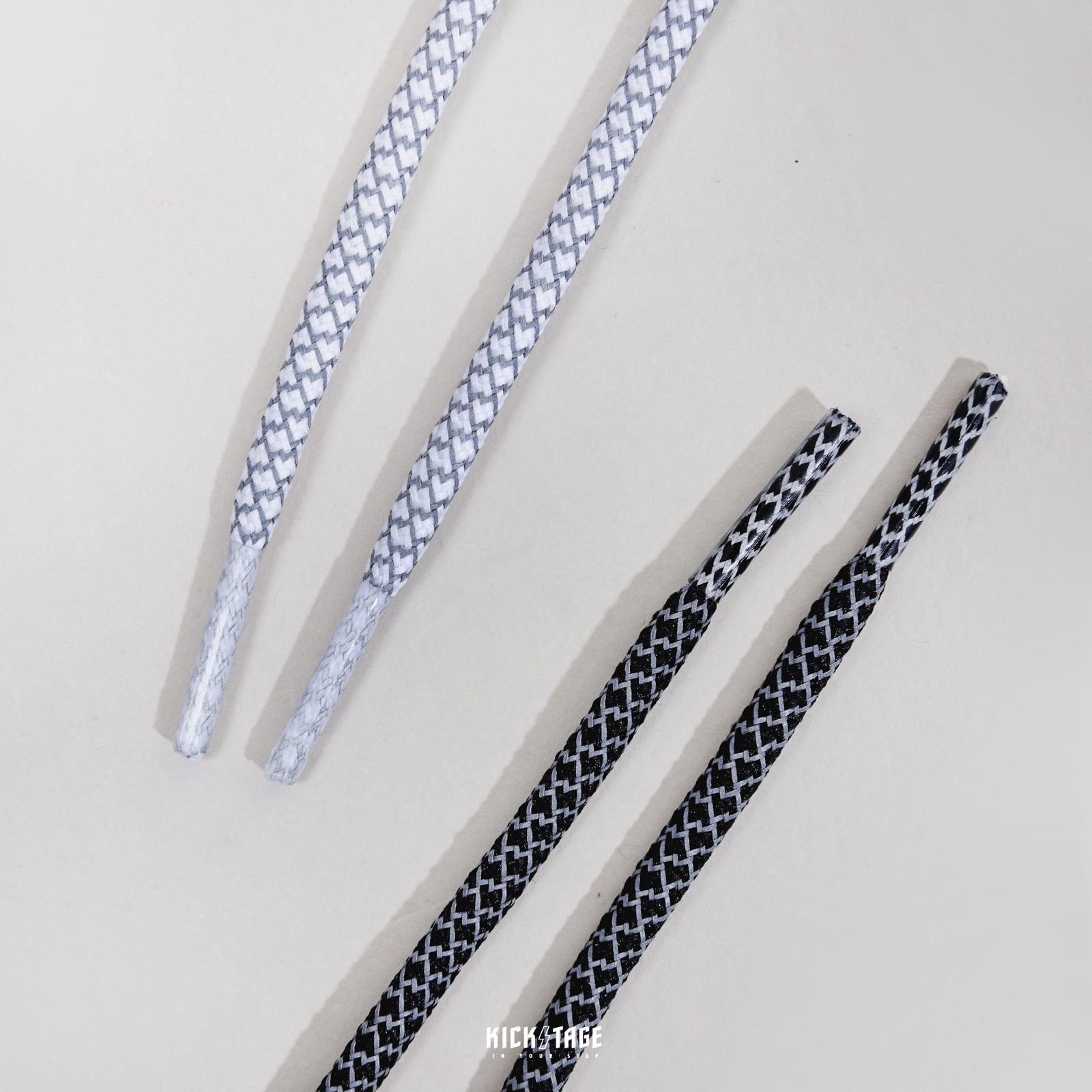 #KEEP 3M 反光鞋帶 圓 鞋帶 編織 黑灰 白灰 140CM 120CM【KS106】