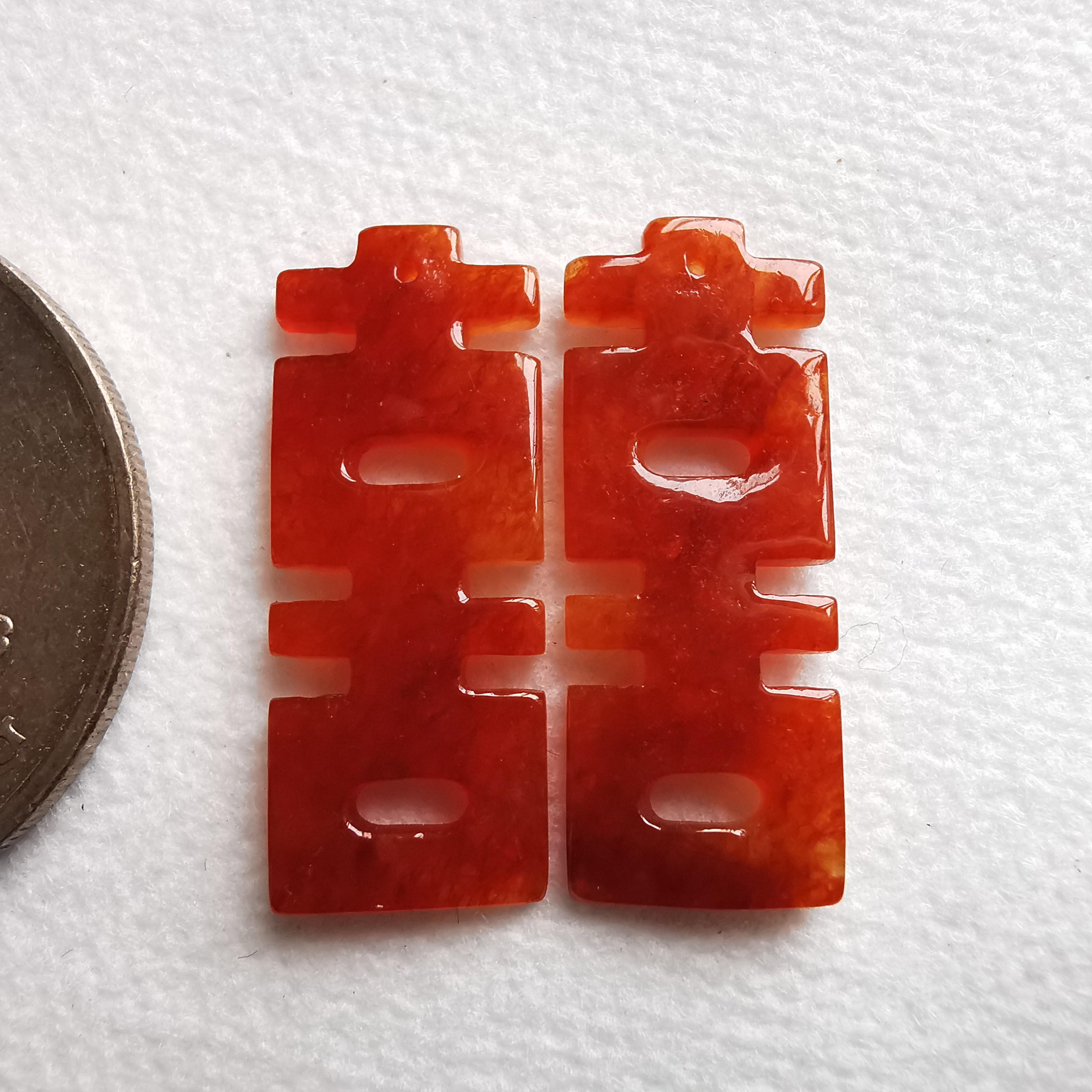 紅翡雙喜, 天然翡翠A玉, 緬甸玉, Jade, Jadeite