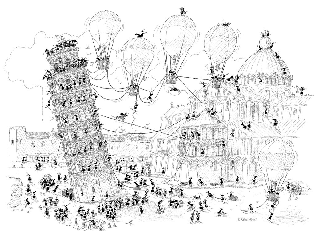 【FORMICHE】比薩斜塔 1000片拼圖