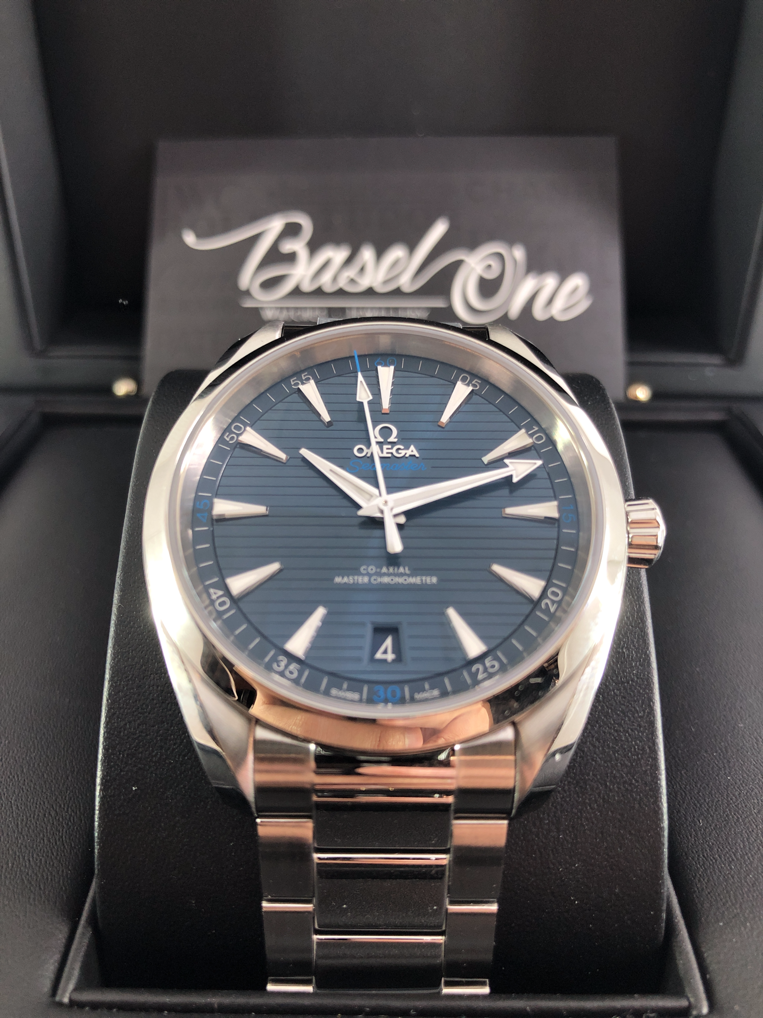 Discountinued BRAND NEW OMEGA 220.10.41.21.03.001   22010412103001  BLUE DIAL BLUE NUMBER AQUA TERRA 150M CO‑AXIAL MASTER CHRONOMETER 41 MM