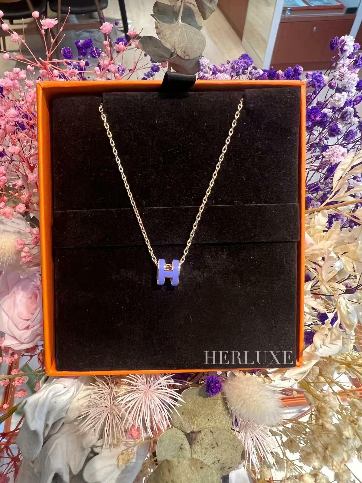 Mini pop H necklace 83 lilas CD