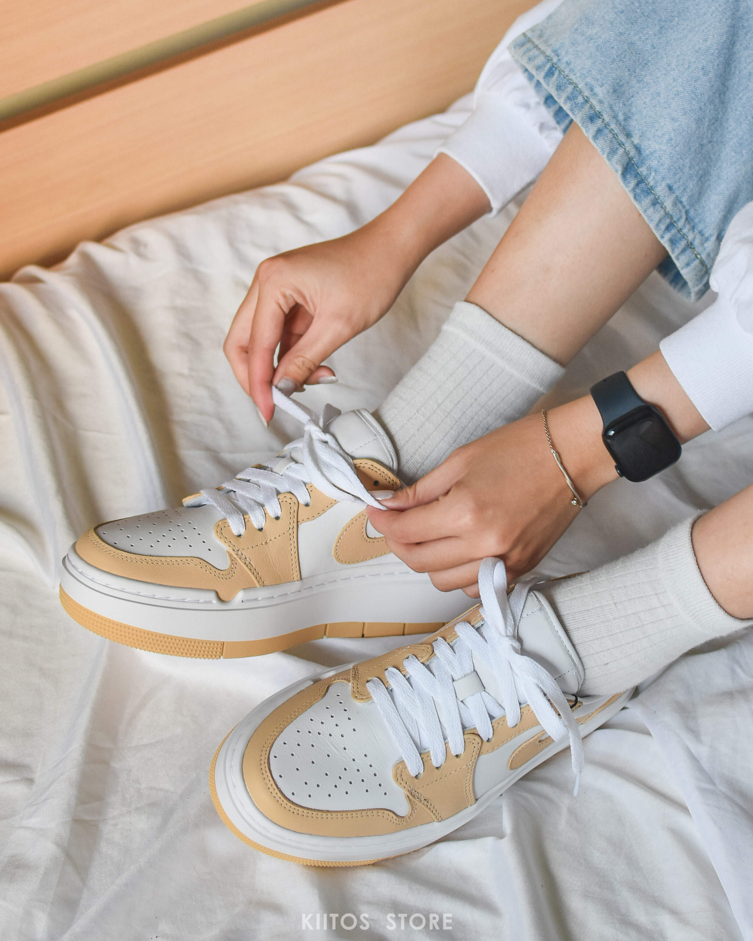 NIKE AIR JORDAN 1 LV8D ELEVATED 厚底小DIOR 奶茶色