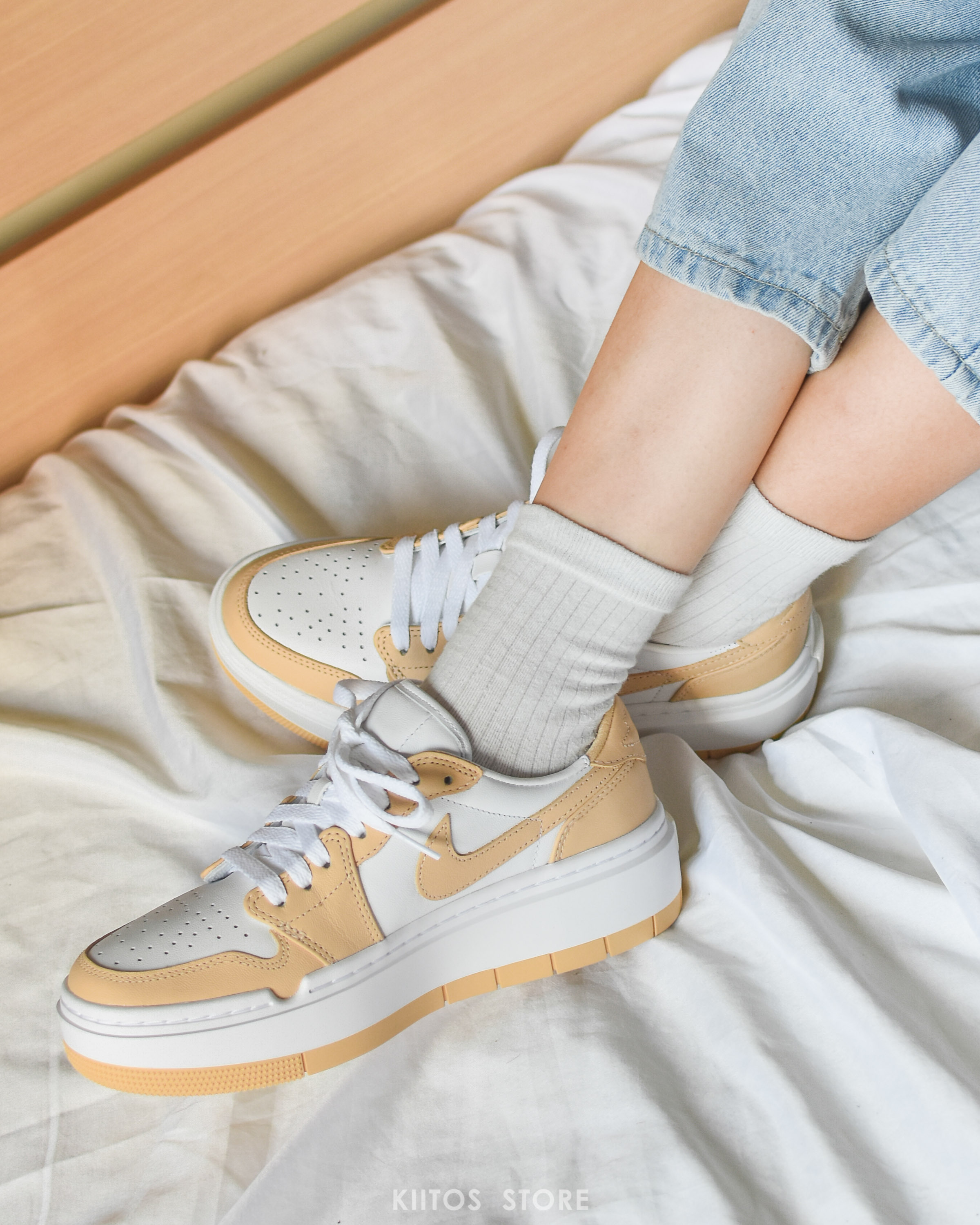 NIKE AIR JORDAN 1 LV8D ELEVATED 厚底小DIOR 奶茶色