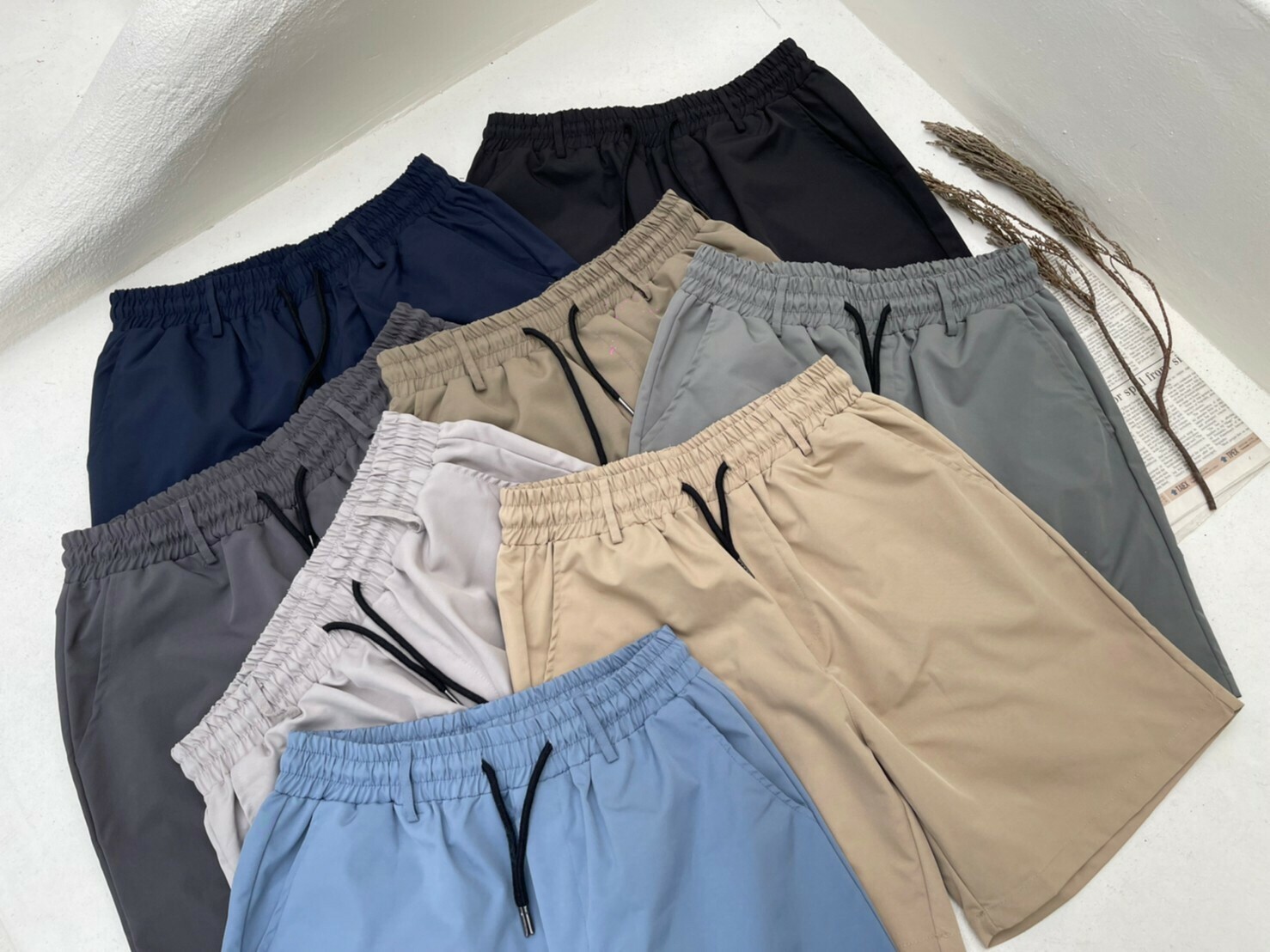 自訂款 帥哥哥穿搭 防潑水 速乾工作風褲 8色 素面 短褲1659