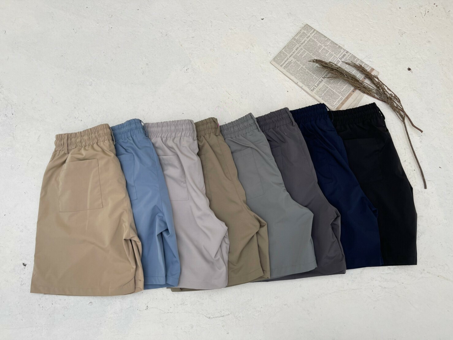 自訂款 帥哥哥穿搭 防潑水 速乾工作風褲 8色 素面 短褲1659