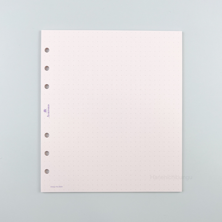 HBWA5／彩色點格紋內頁5mm（六色、30張入）