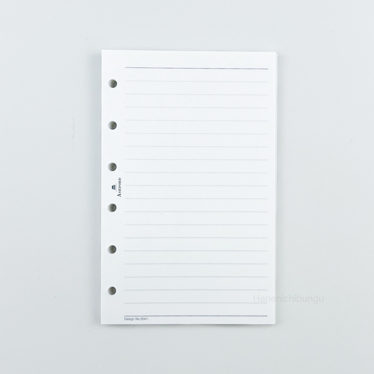MINI6／白色巴川紙－橫線內頁6mm（100張入）