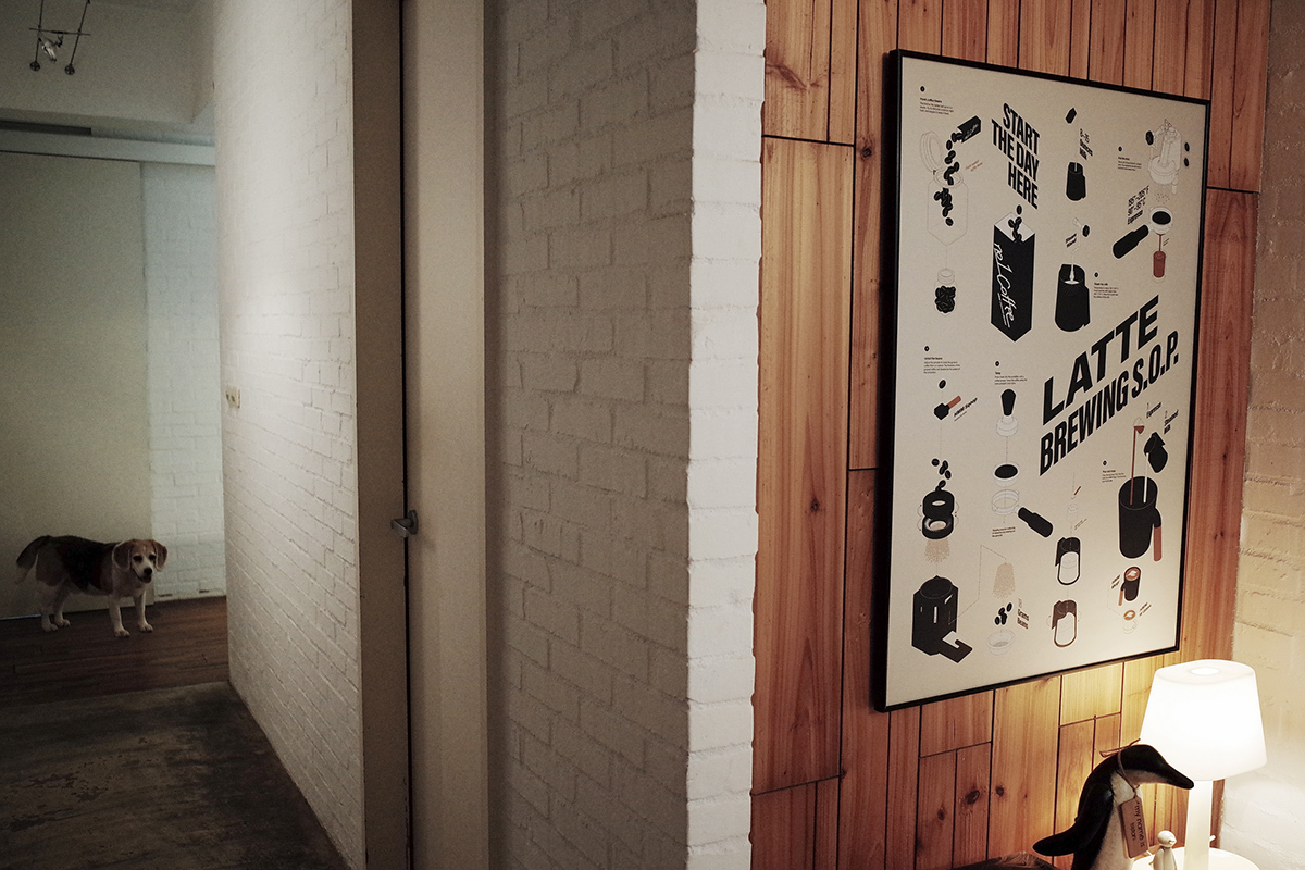 HMM義式拿鐵海報,韓系海報,咖啡海報,居家海報