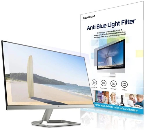 BOZABOZA Anti Blue Light Screen Filter with Blue light cut | Anti-UV | Anti-Glare | 2H Hardness Anti-Scratch for 26"-32" Monitors (16:9) 防藍光螢幕保護片[韓國製] (26吋至32吋)
