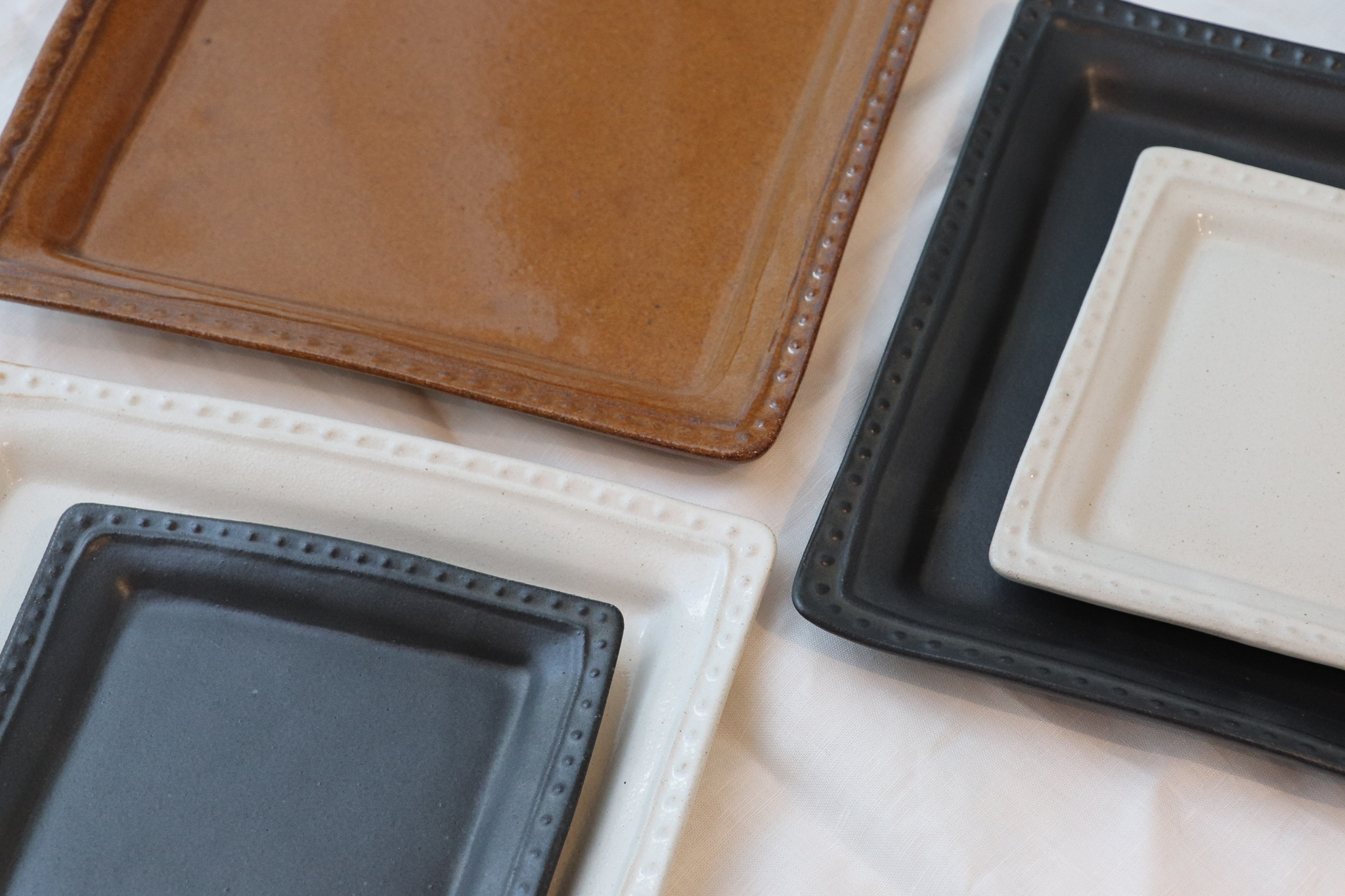 Mashiko Yaki 益子燒 復古法式輪點 角皿