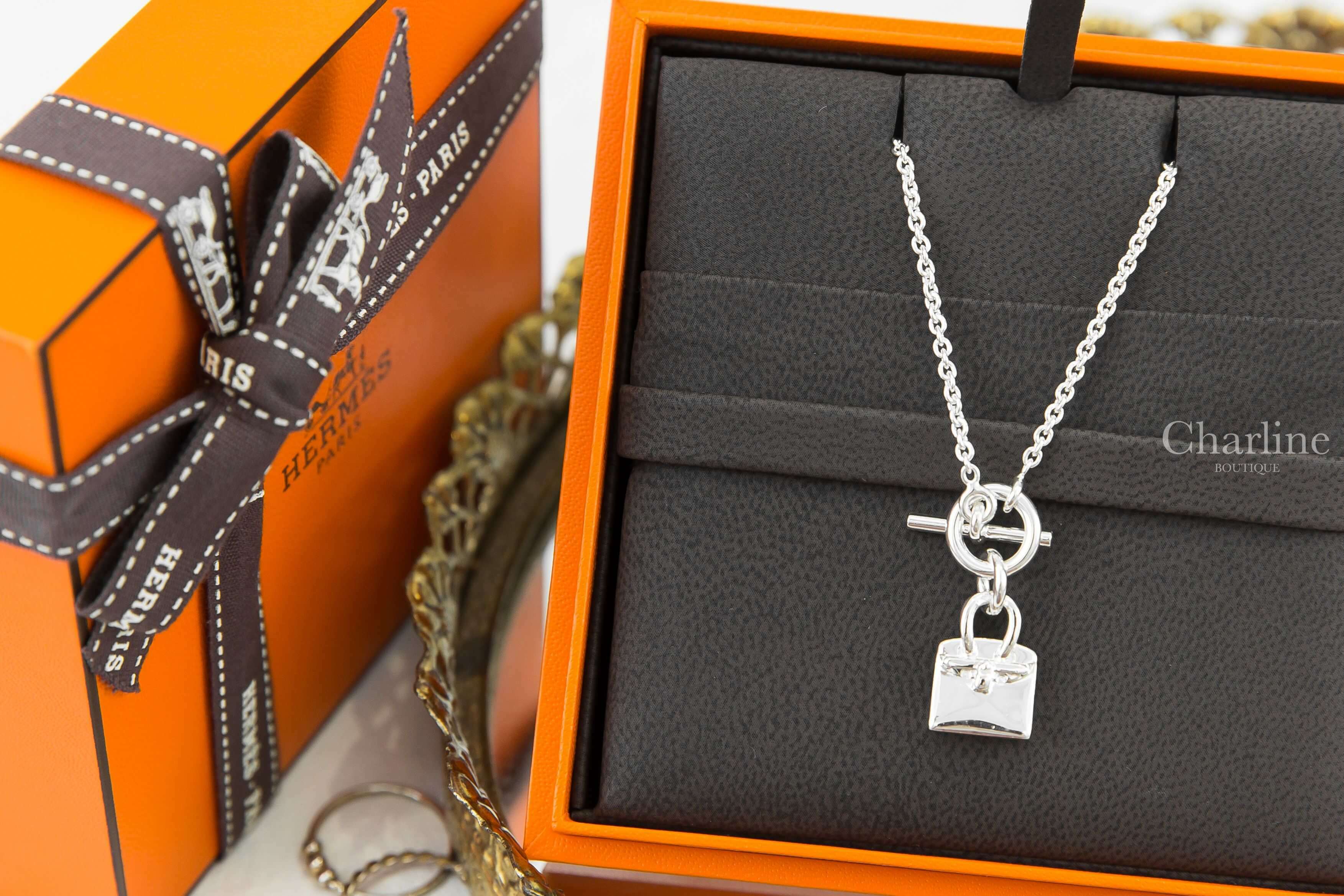 Hermès Birkin Amulette Pendant 銀色鉑金包銀飾墜飾項鍊-Charline Boutique 精品代購