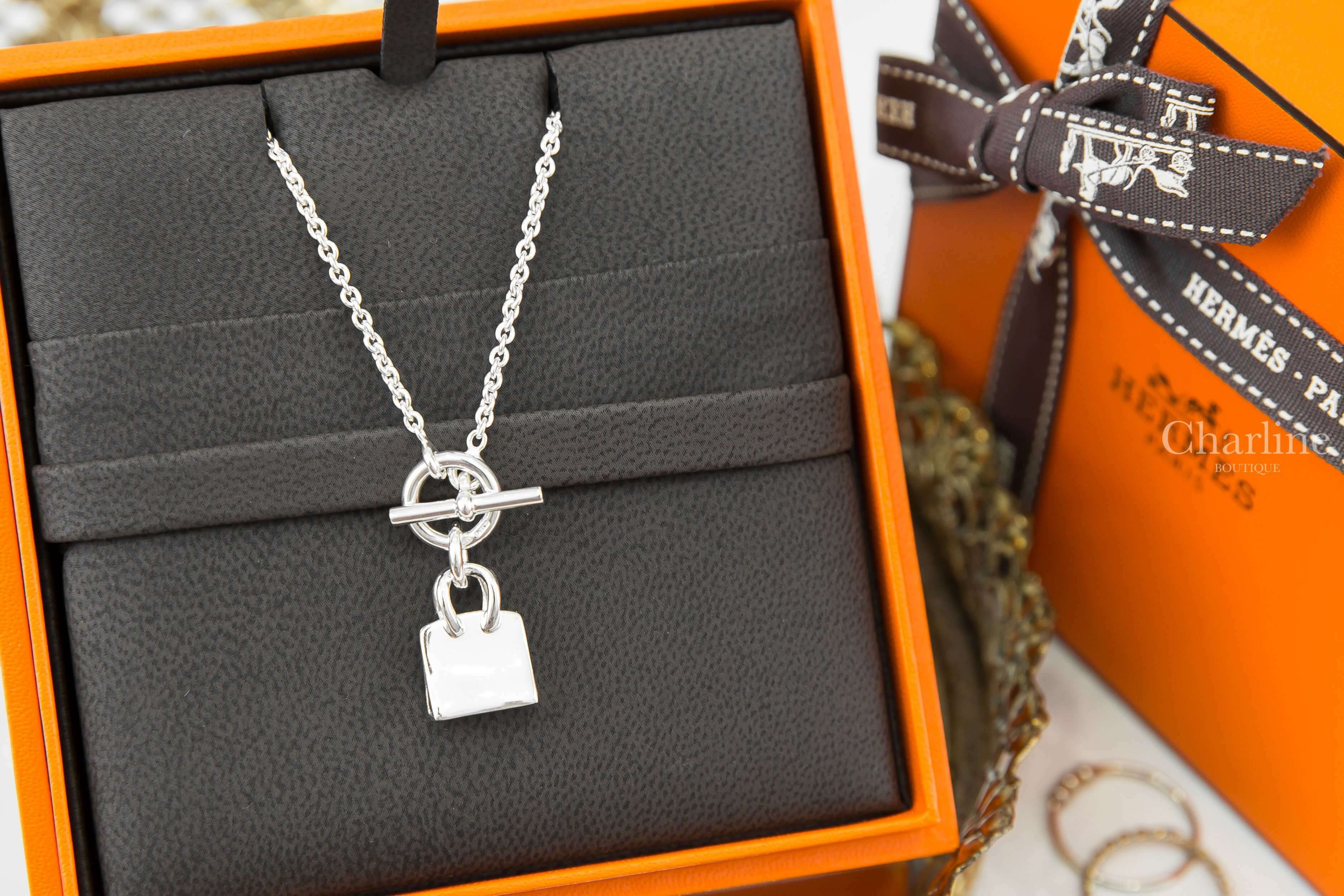 Hermès Birkin Amulette Pendant 銀色鉑金包銀飾墜飾項鍊-Charline Boutique 精品代購