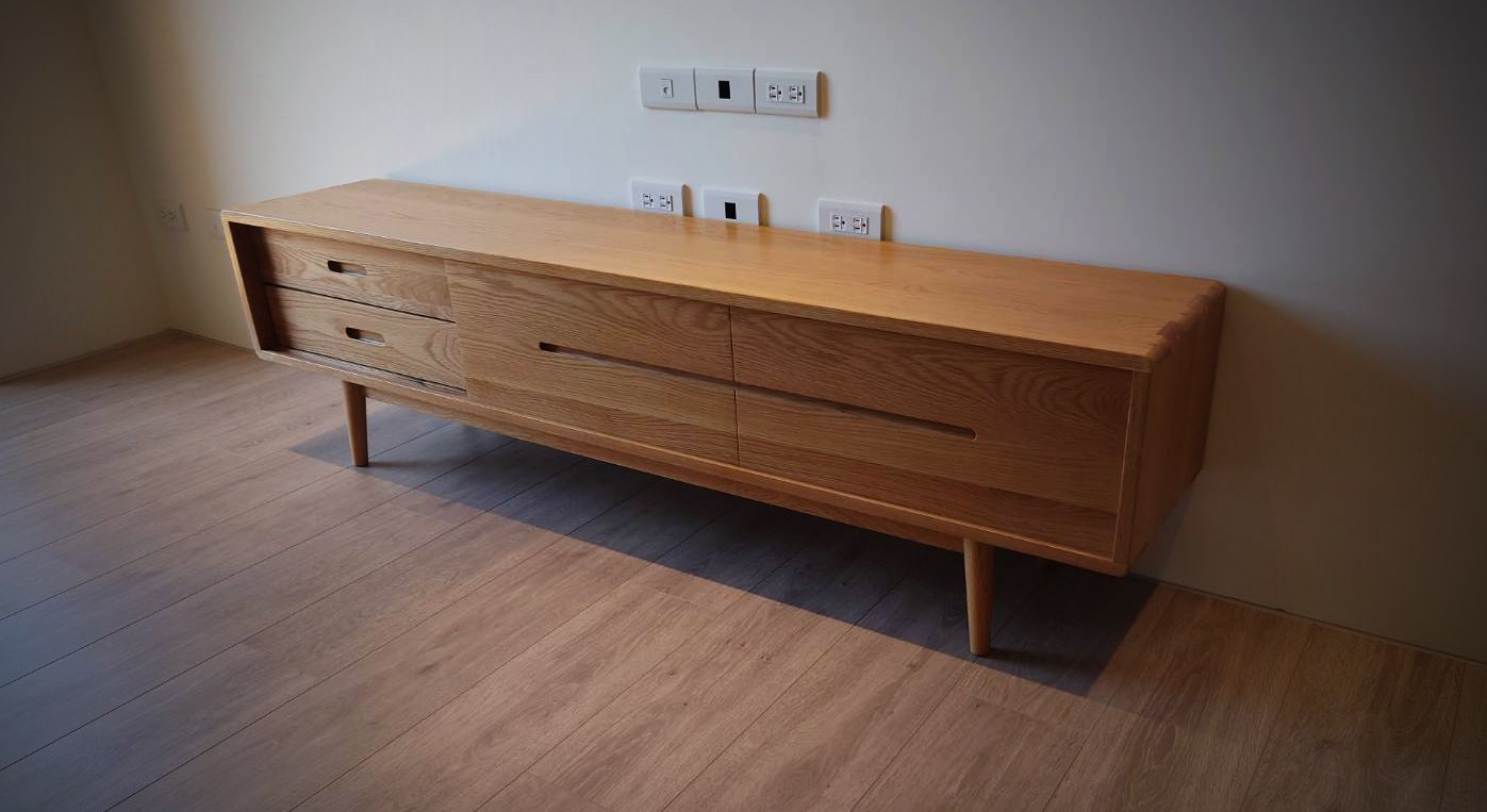 Esther-白橡木北歐簡約電視櫃(可訂製)