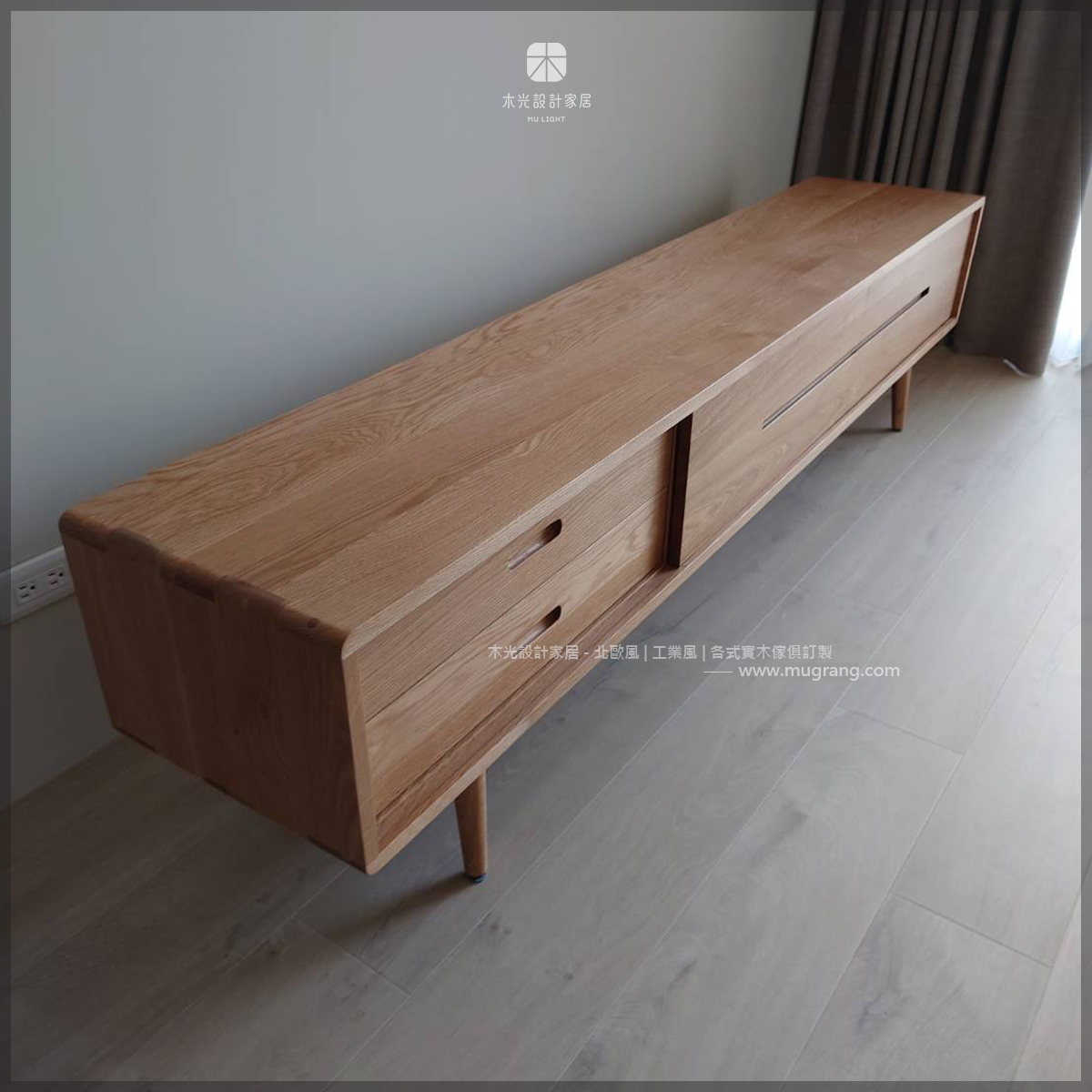 Esther-白橡木北歐簡約電視櫃(可訂製)