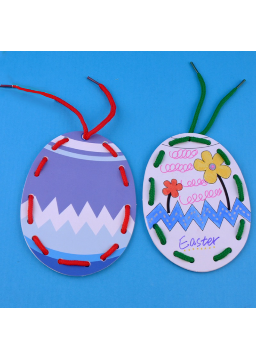 DIY穿繩塗色彩蛋掛件材料包 M1111