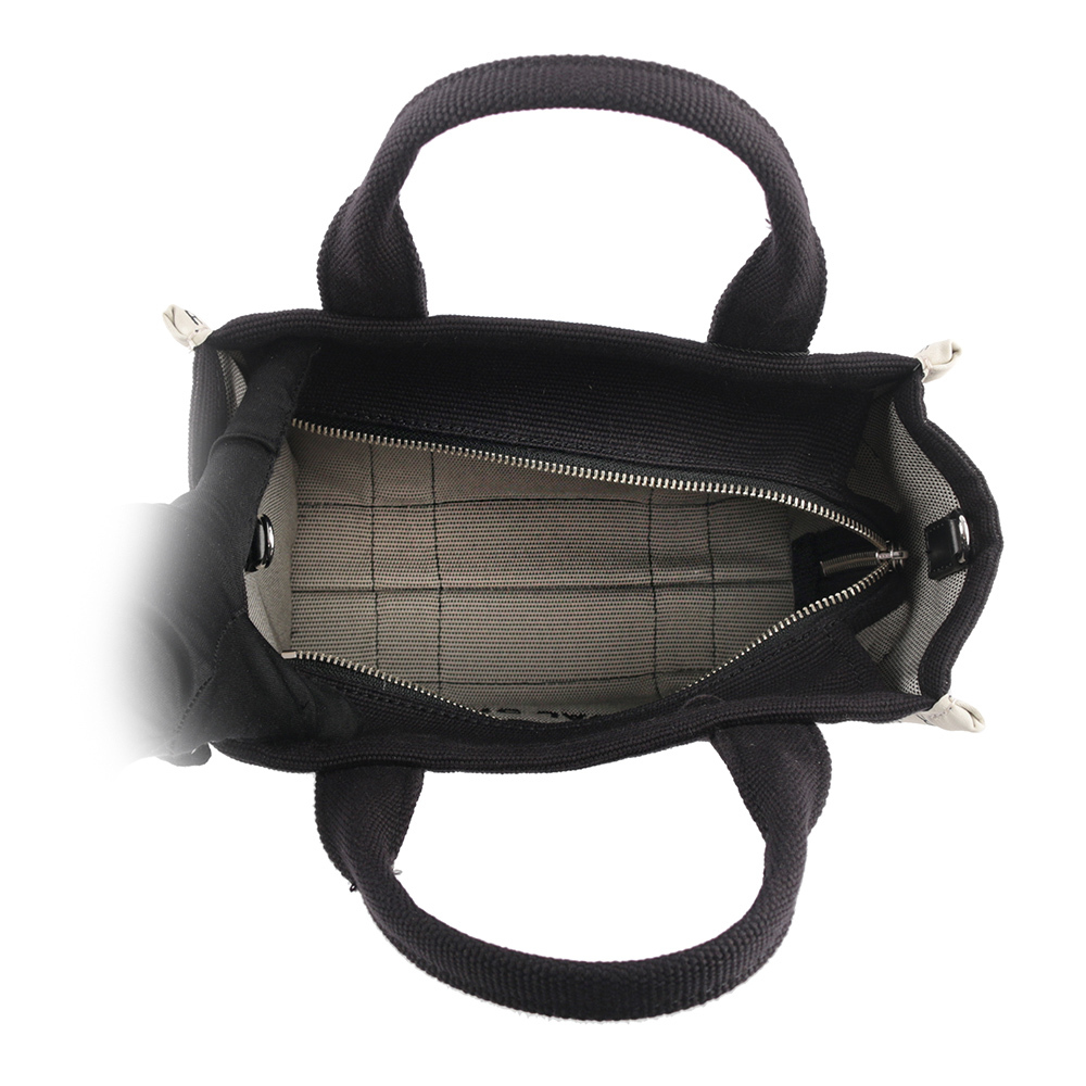 【MARC  JACOBS】THE JACQUARD TOTE 雙色小款托特包(黑色/米色) M0017025 001