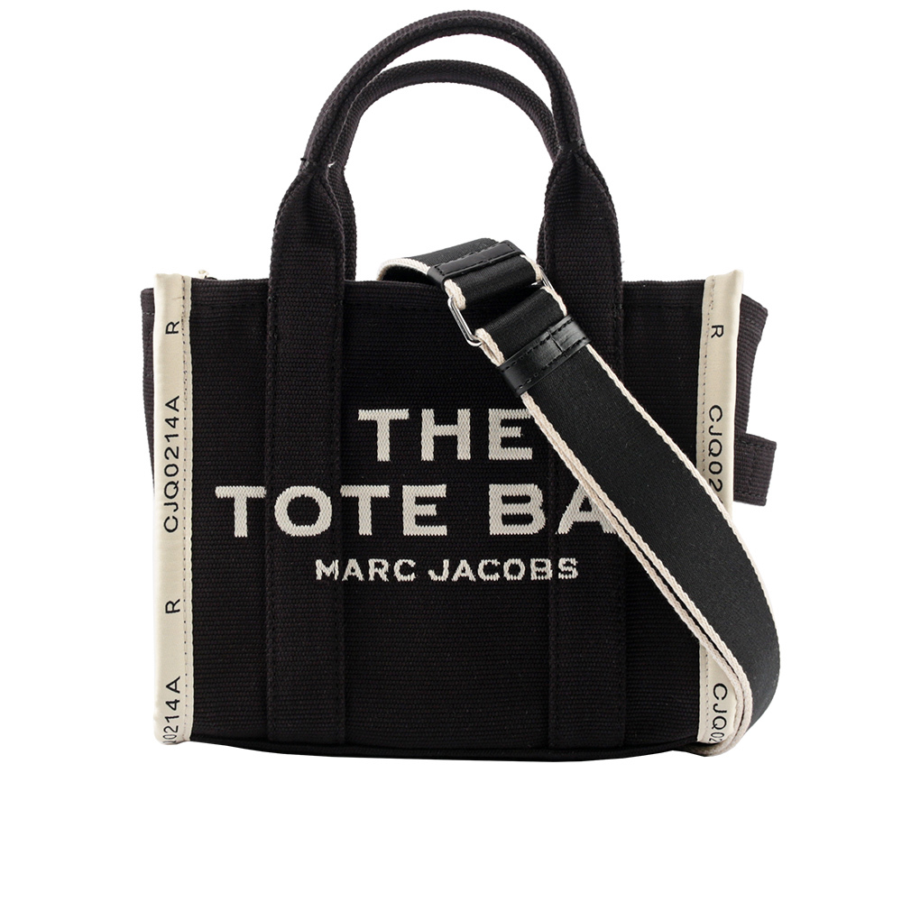 【MARC  JACOBS】THE JACQUARD TOTE 雙色小款托特包(黑色/米色) M0017025 001