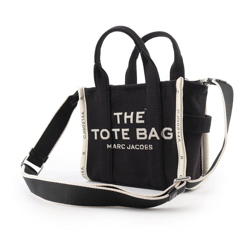 【MARC  JACOBS】THE JACQUARD TOTE 雙色小款托特包(黑色/米色) M0017025 001