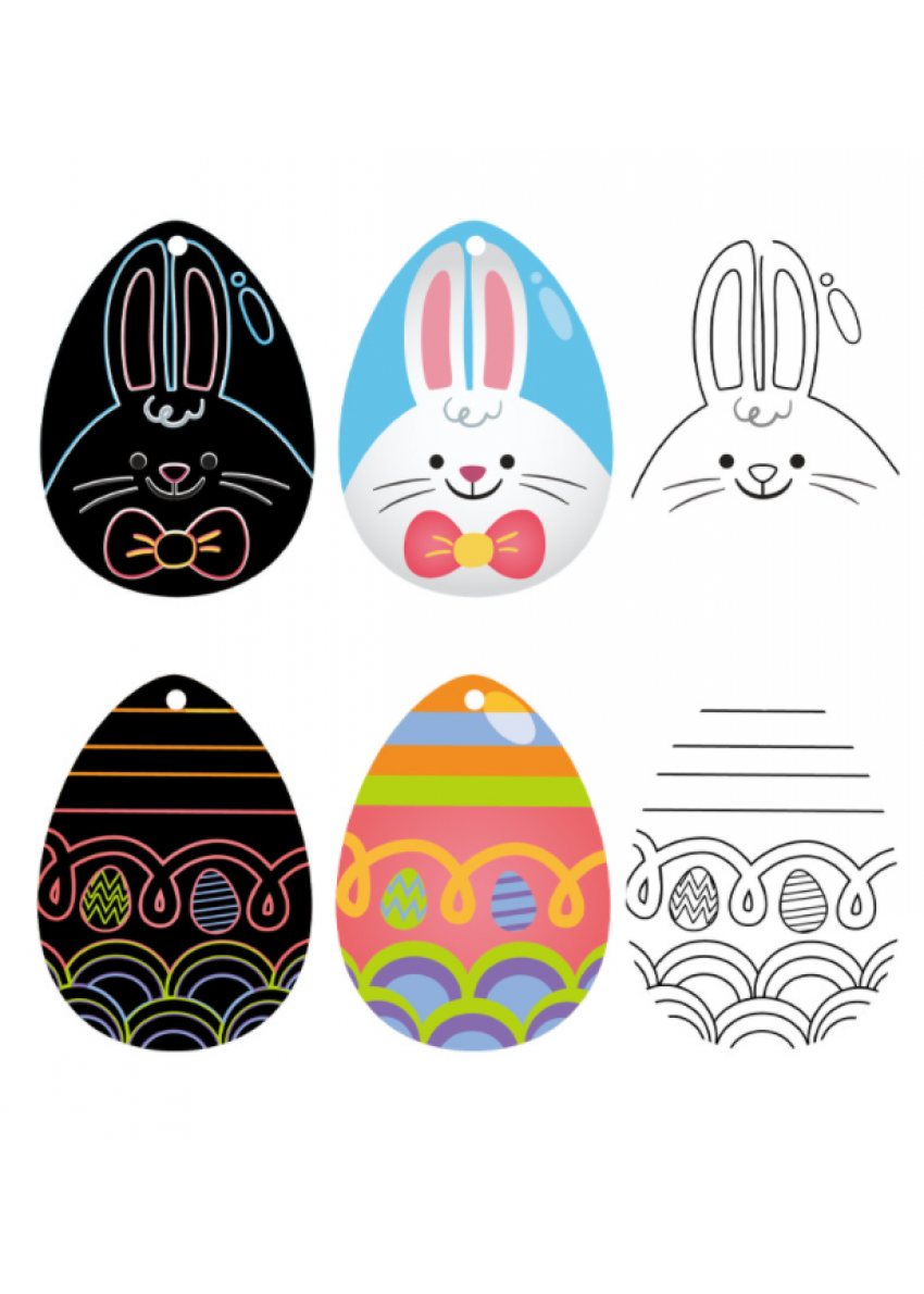 現貨區 復活節彩蛋刮刮畫材料包 GG-14