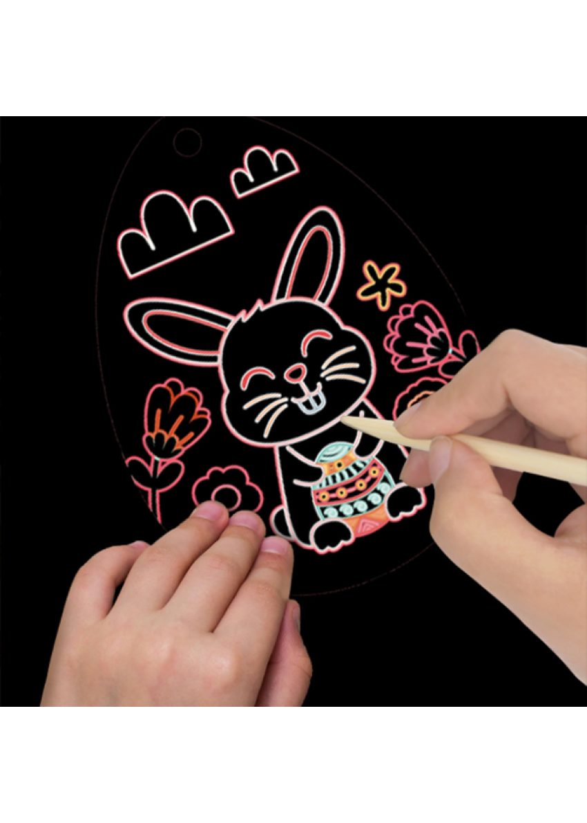 現貨區 復活節彩蛋刮刮畫材料包 GG-14