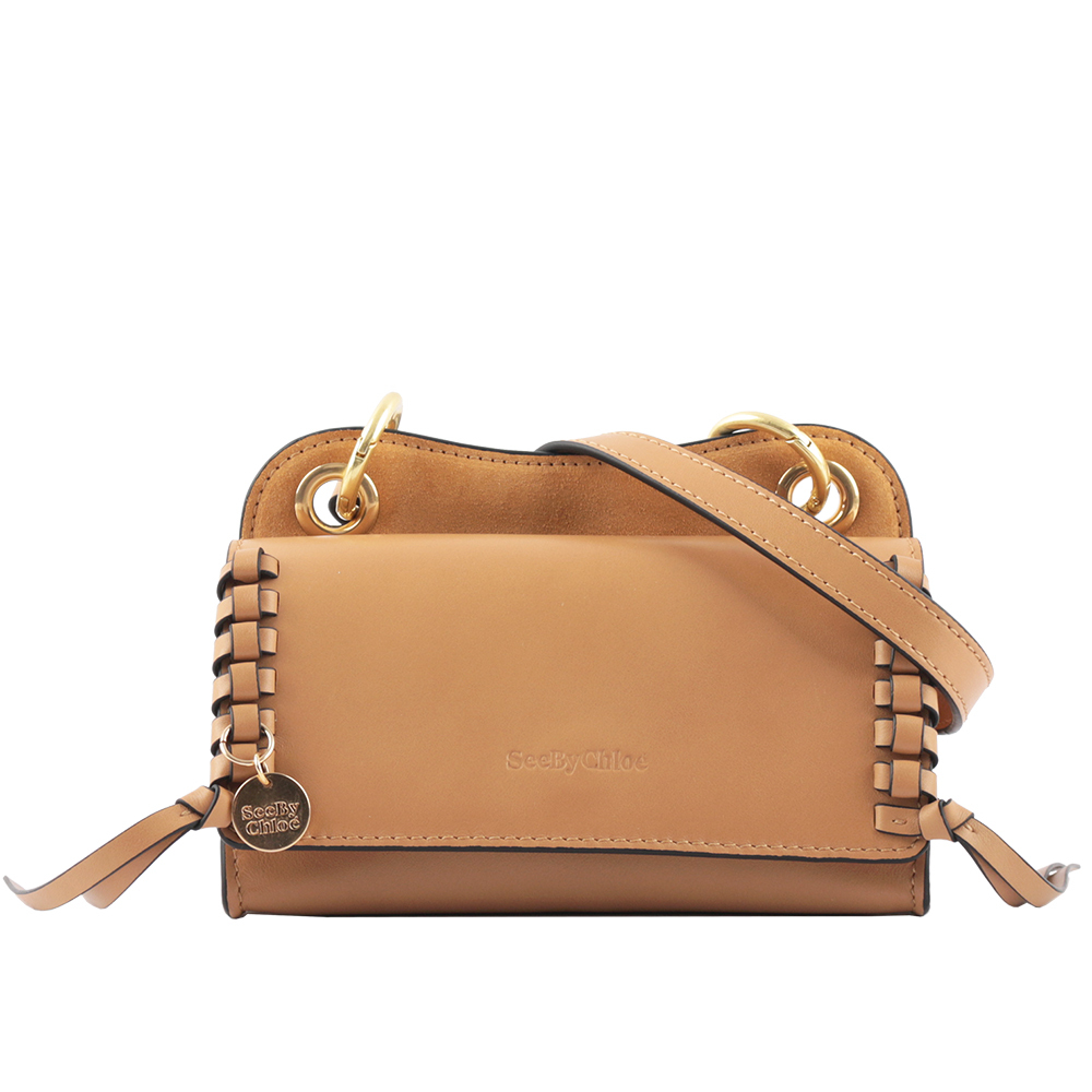 【See by Chloé】TILDA 牛皮小型斜背包(餅乾色)