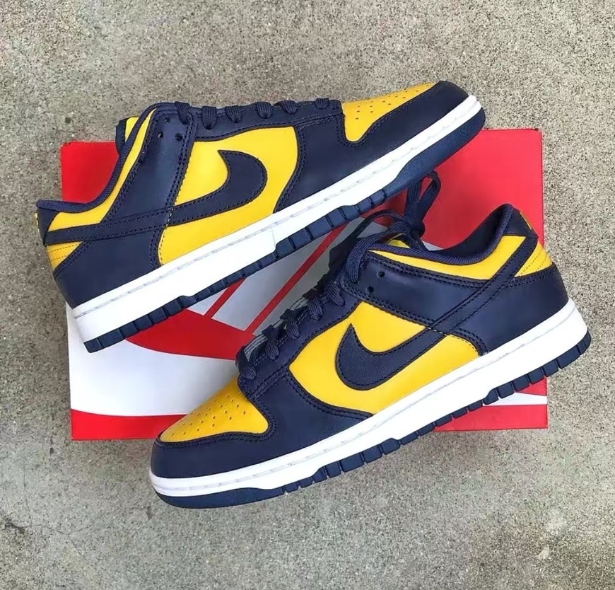 NIKE DUNK LOW 密西根配色 黃深藍 低筒