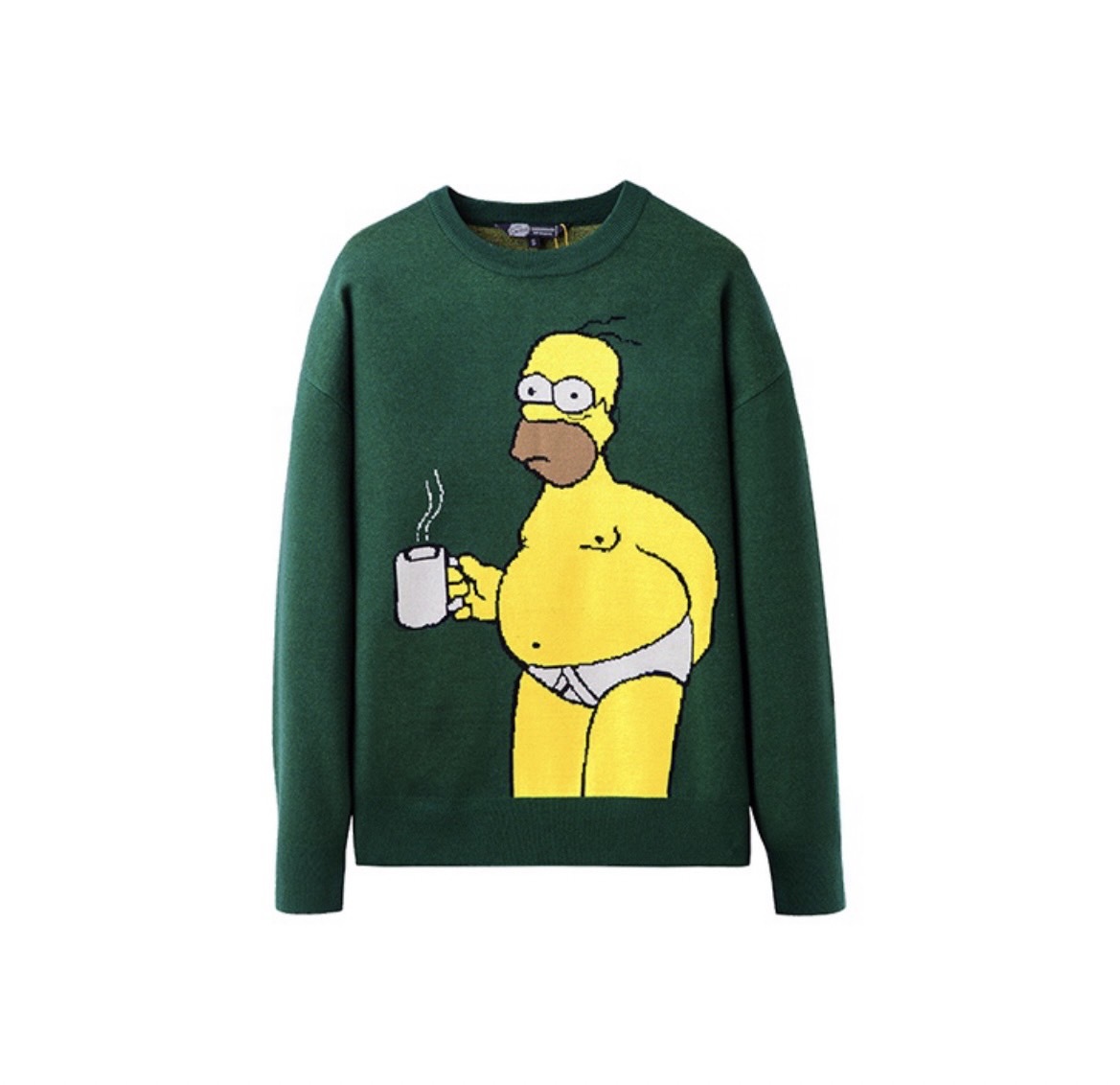 The Simpsons 辛普森一家 圓領 軍綠色 針織毛衣 王嘉爾同款