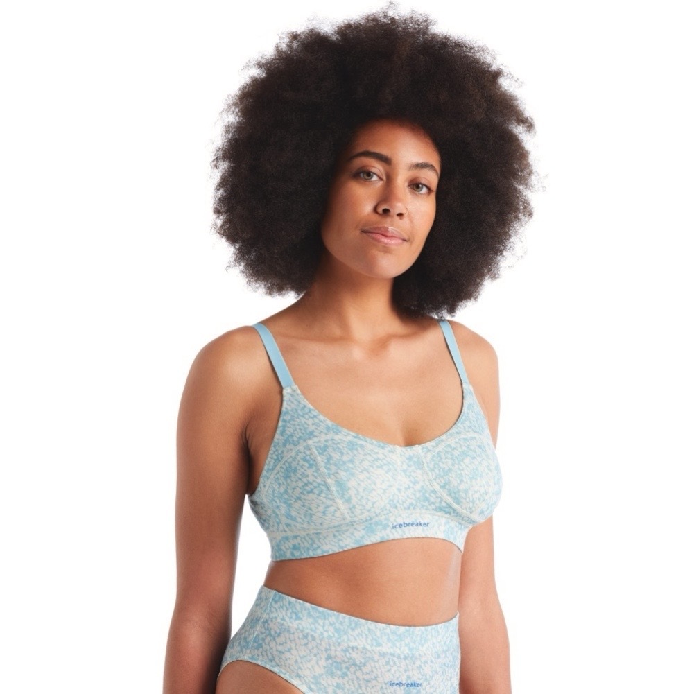 icebreaker Queens 女款 後扣式羊毛內衣-JN200-淺水藍