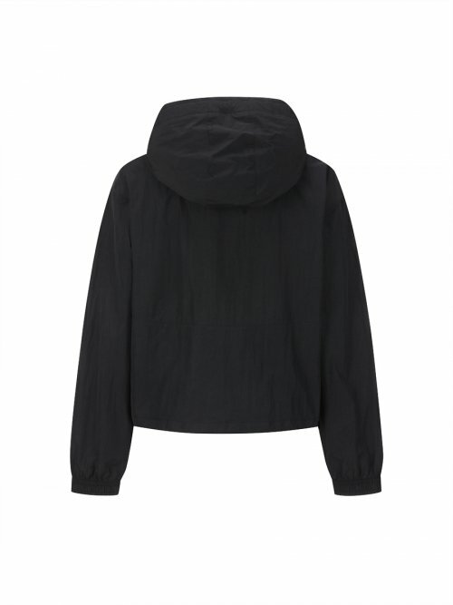 Discovery 大口袋 短版 女 風衣 夾克 外套 黑色 DWWJ92023-BKS