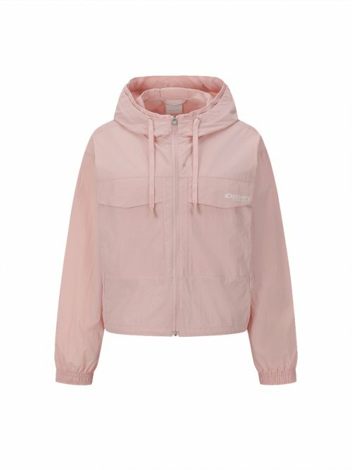 Discovery 大口袋 短版 女 風衣 夾克 外套 粉色 DWWJ92023-PKS