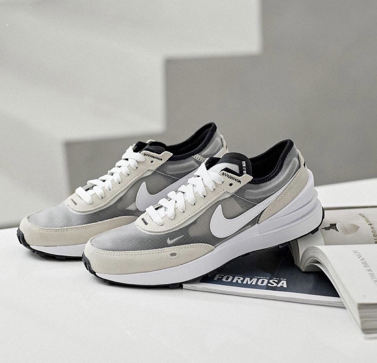 NIKE WAFFLE ONE GS 大童鞋 女段 灰白 小sacai 解構 增高 dc0481-100