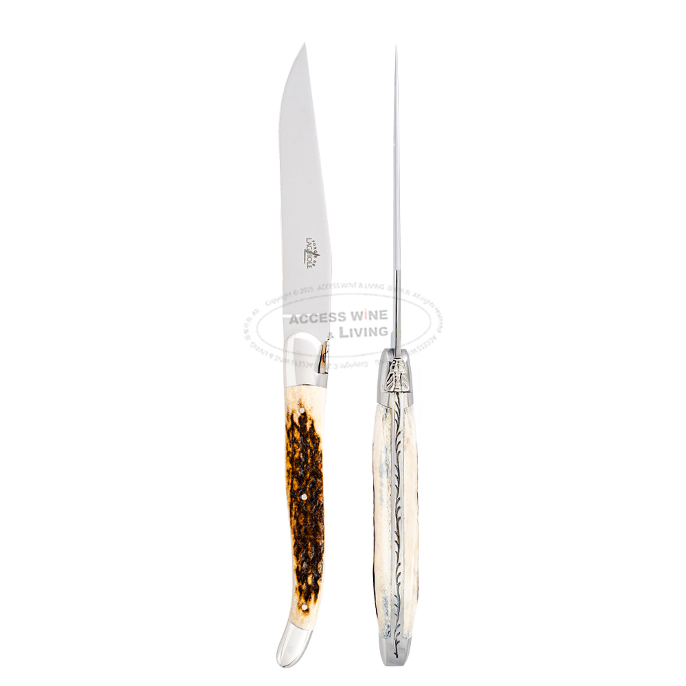 Forge de Laguiole - Stag Horn Table Knives - Set of 6