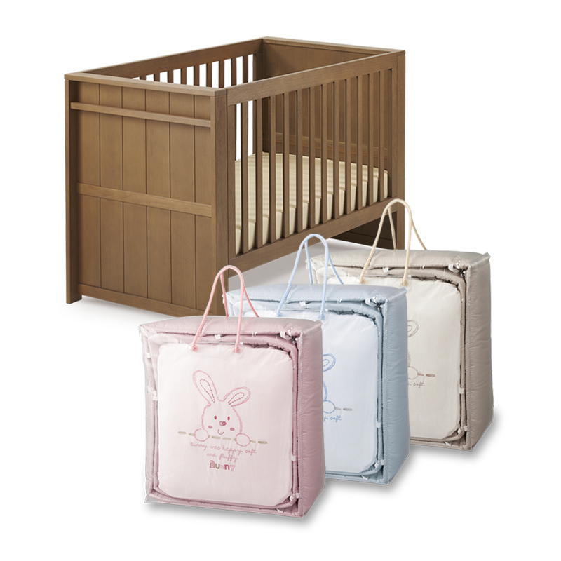 ▲BeBe de Luxe 嬰兒大床組合(摩卡木紋)