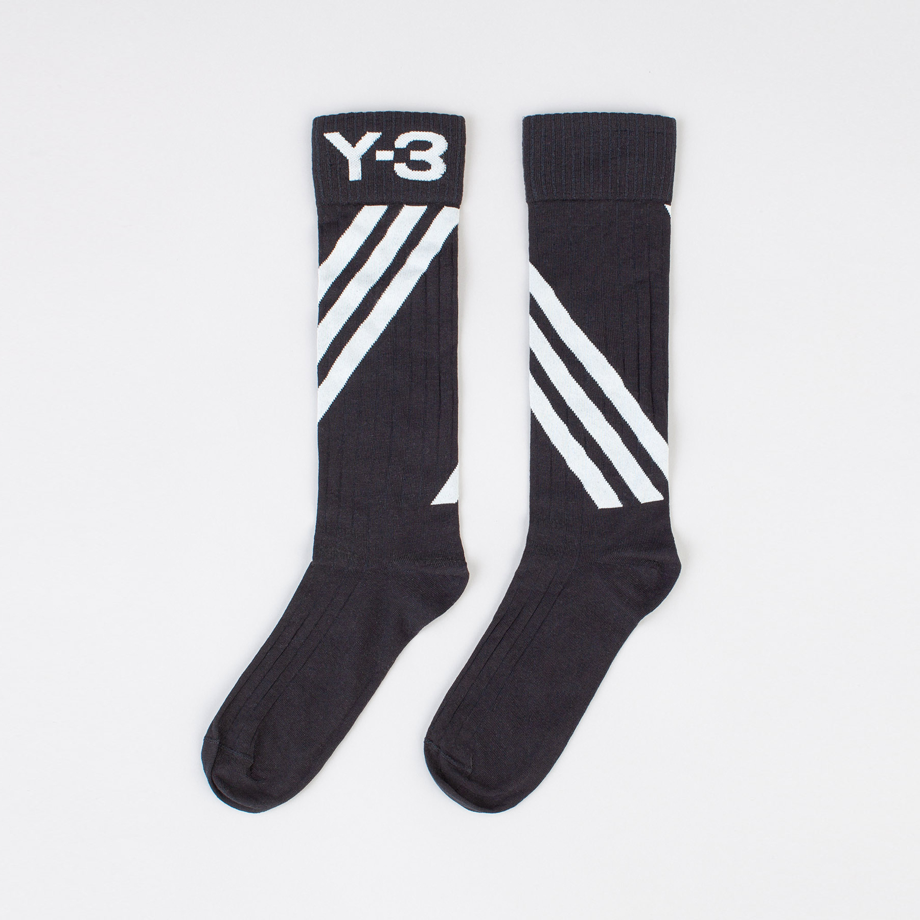 【 Y-3 STR SOCK 長襪 - 黑 】