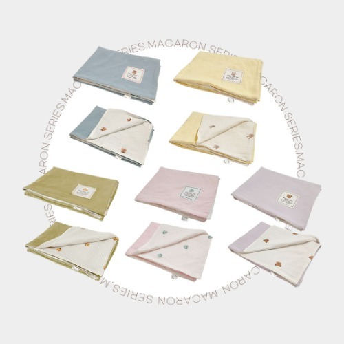 Dot to Dot Macaron Series - 雙面棉紗被