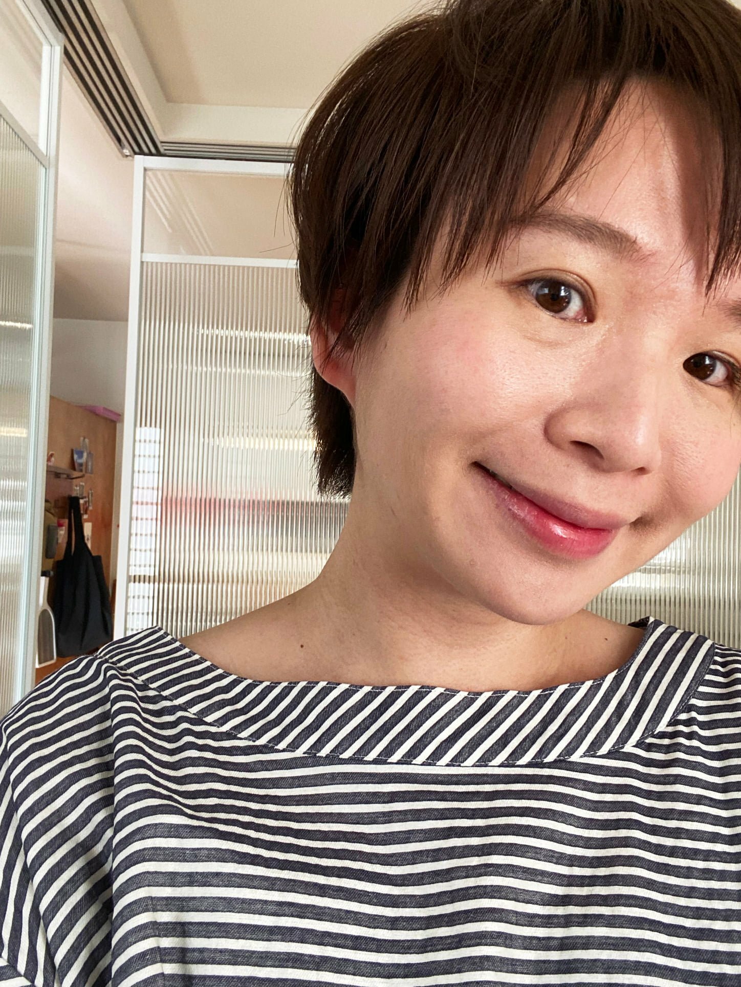 春日跳格子傘裝簡約上衣-春影