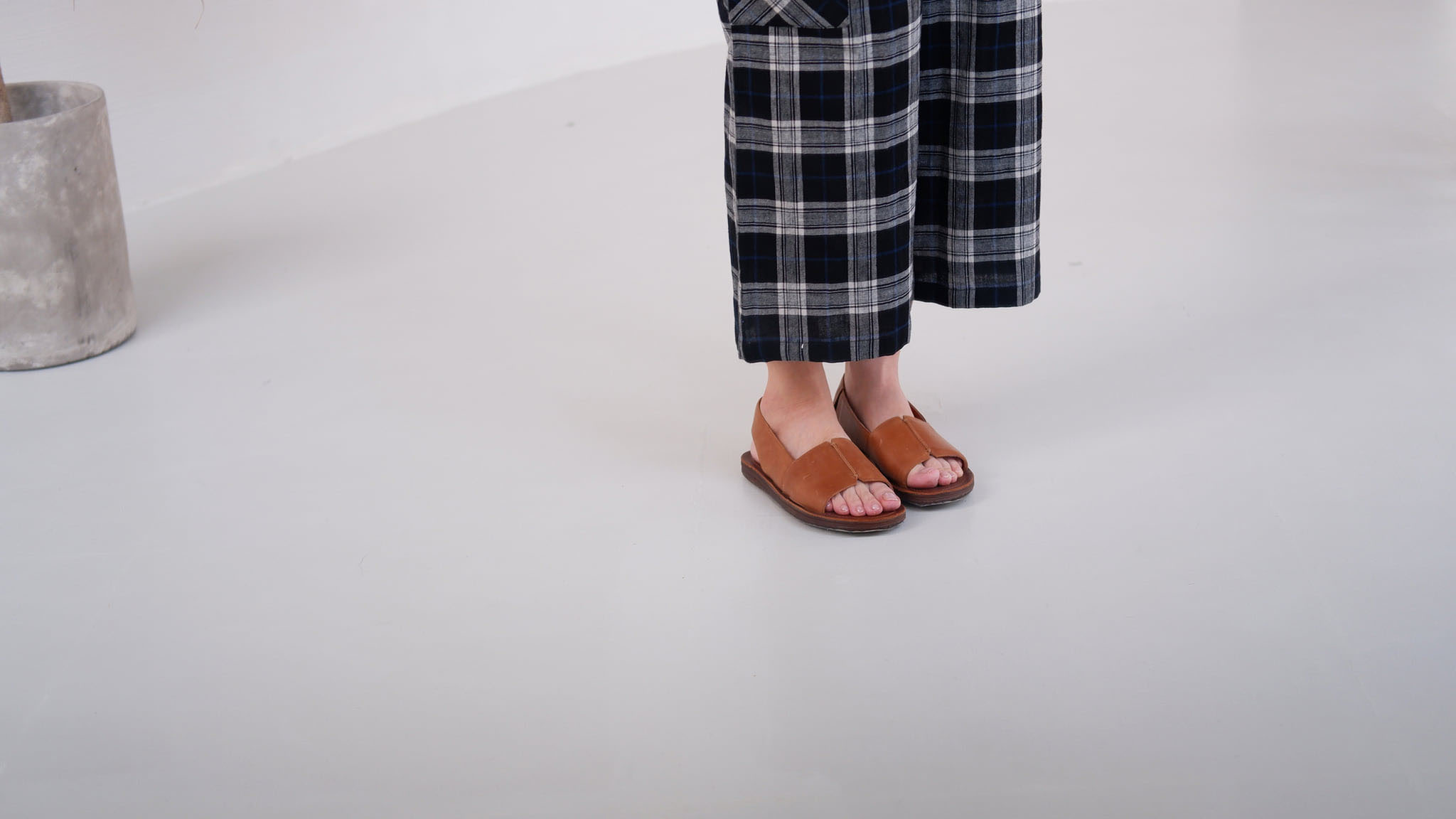 翻譯練習打摺格紋長褲-奇遇