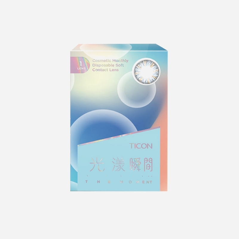 帝康光漾瞬間彩色月拋非球面軟性隱形眼鏡-三彩系列(1片裝/盒)