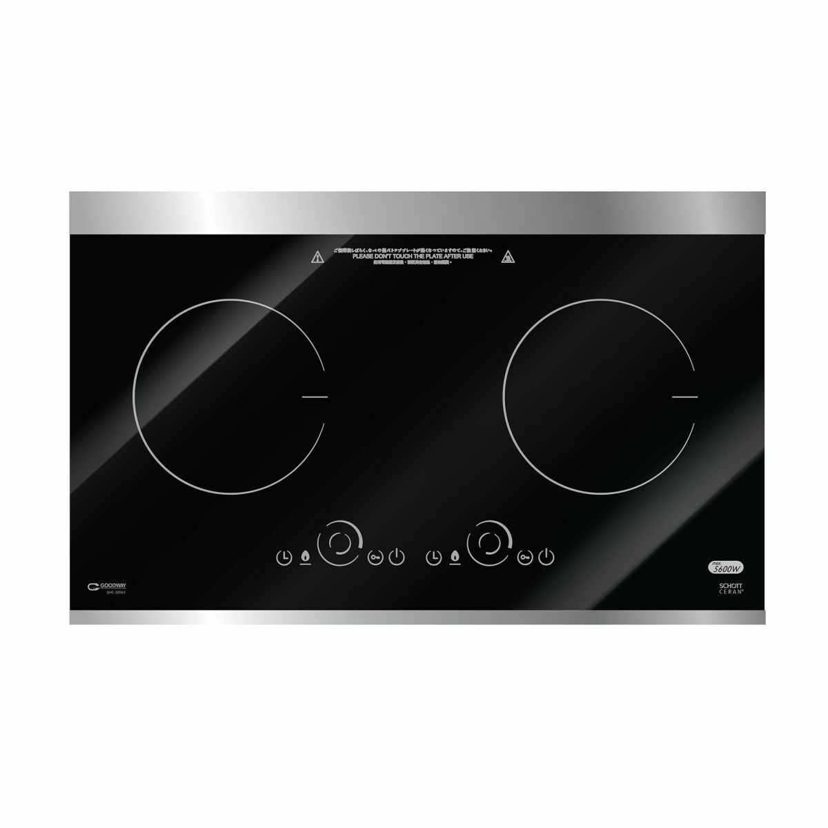 威馬 Goodway  GHC-20563‧座檯‧嵌入式‧旋控式雙頭電磁爐‧5600W‧香港行貨,原廠5年保養‧